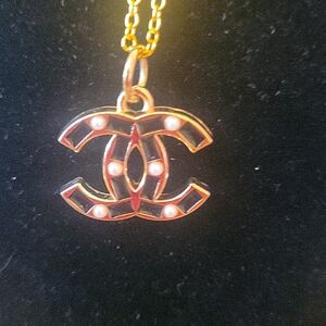 CHANEL Gold and Pearl & Black CHARM